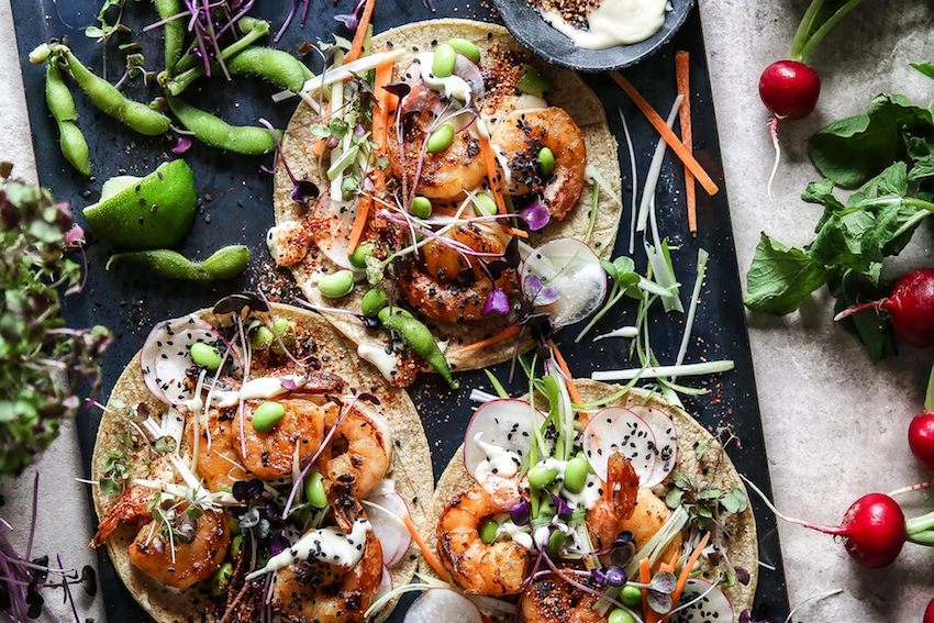 Miso and Ginger Prawn Tacos | FOOD MATTERS®