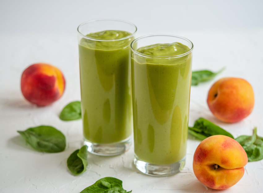 Peach Ginger Kale Protein Smoothie FOOD MATTERS®