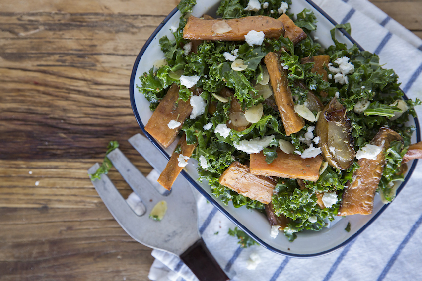 Roasted Pear, Sweet Potato & Kale Salad | FOOD MATTERS®