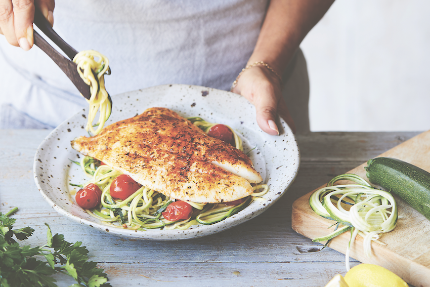 Spiced Fish with Zucchini Noodles | FOOD MATTERS®