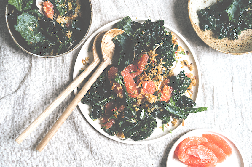 Spicy Kale, Red Grapefruit and Crispy Rice Salad | FOOD MATTERS®