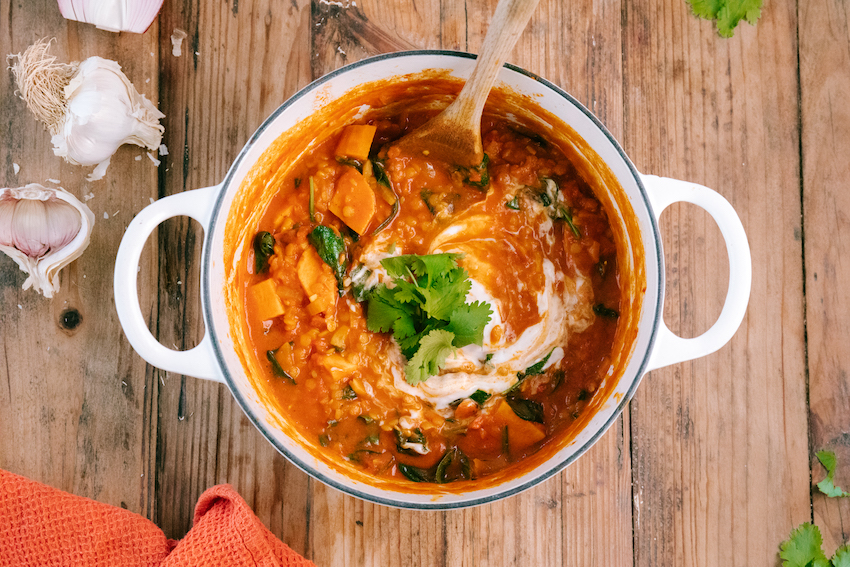 Spinach, Sweet Potato & Lentil Dahl | FOOD MATTERS®